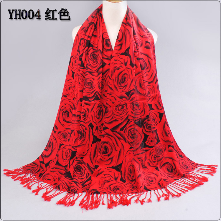 Cotton red scarves wholesale