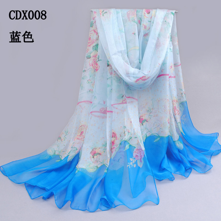 Long georgette scarf wholesale 