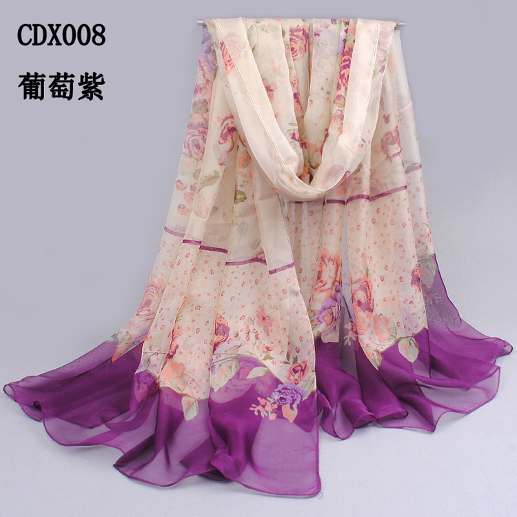 Long georgette scarf wholesale 