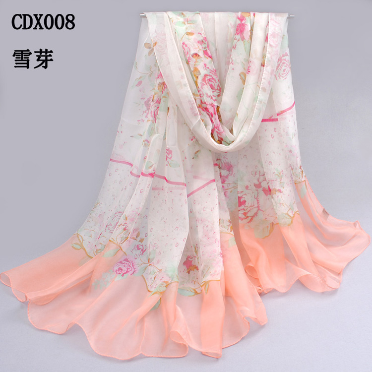 Long georgette scarf wholesale 