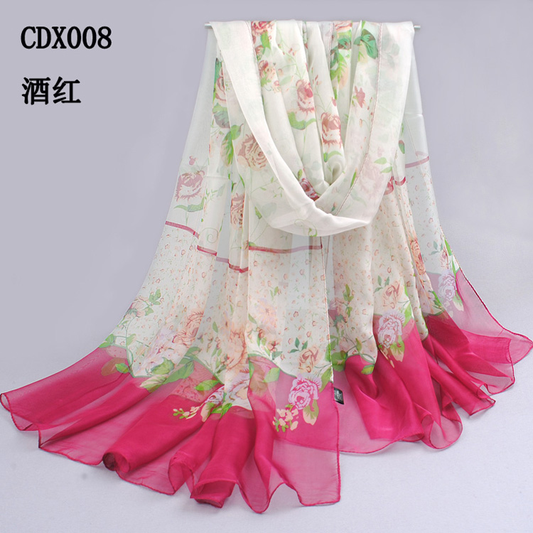 Long georgette scarf wholesale 