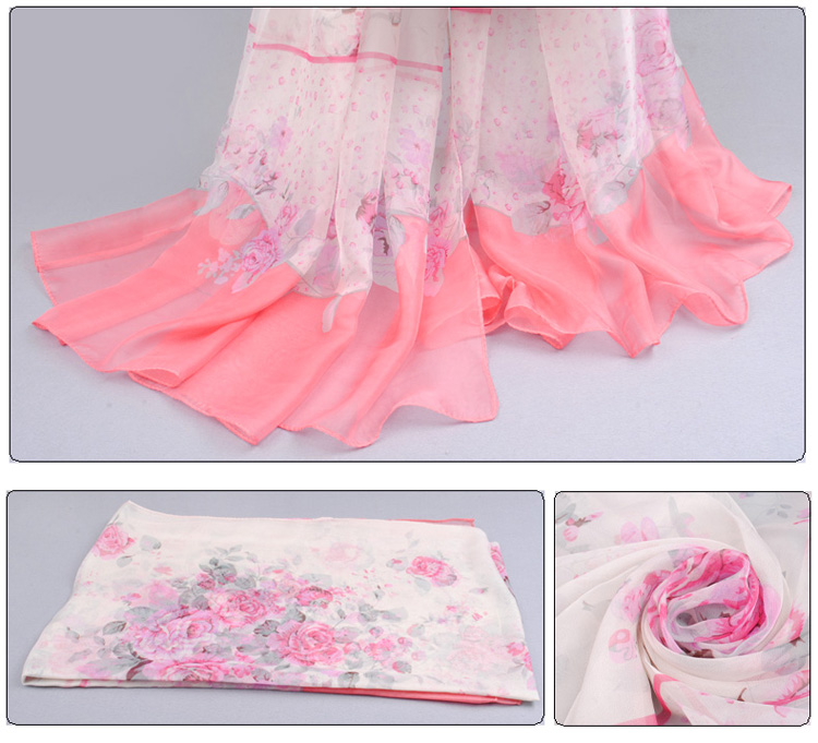 Long georgette scarf wholesale 