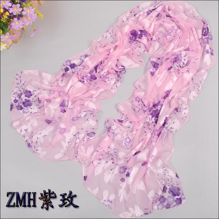 Wholesale printed long silk scarves