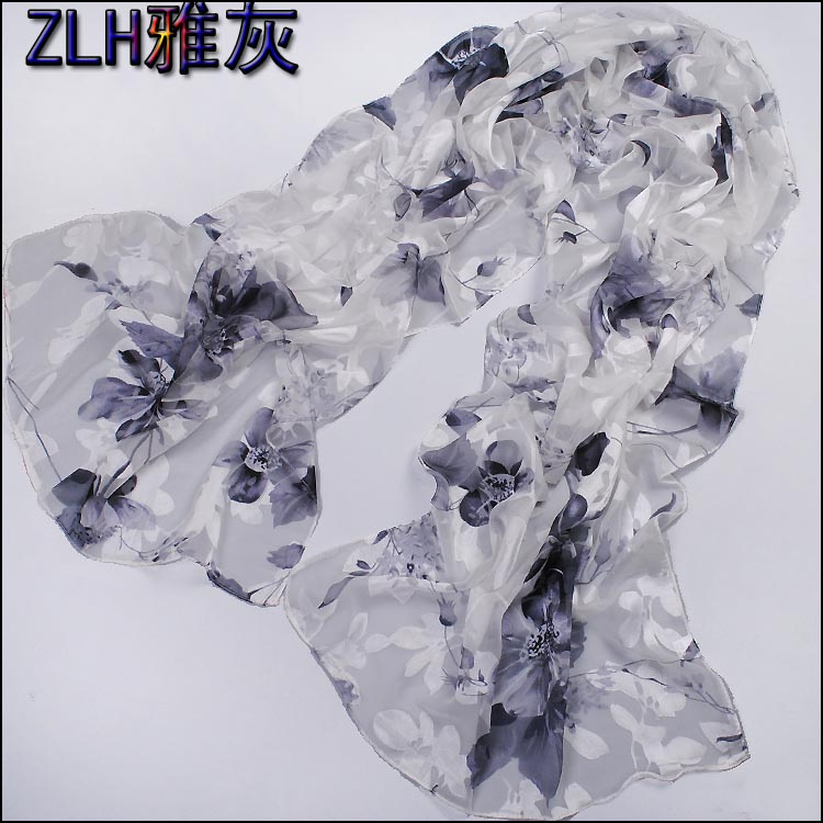 Wholesale printed long silk scarves