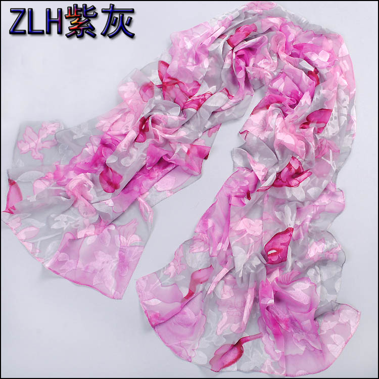 Wholesale printed long silk scarves