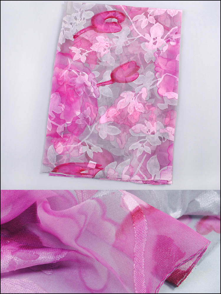 Wholesale printed long silk scarves