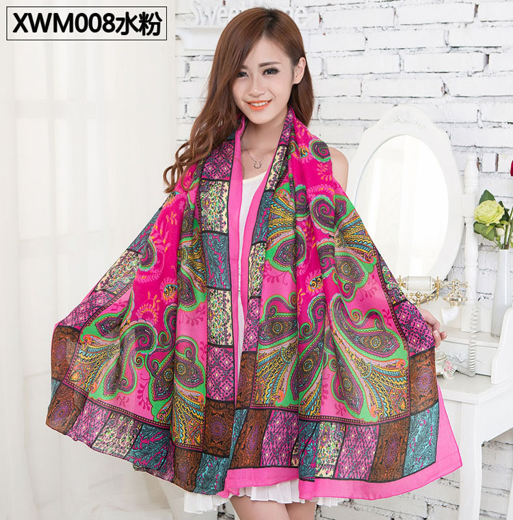 Wholesale printed cotton scarves 