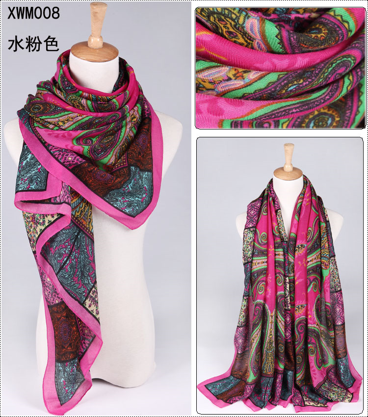 Wholesale printed cotton scarves 