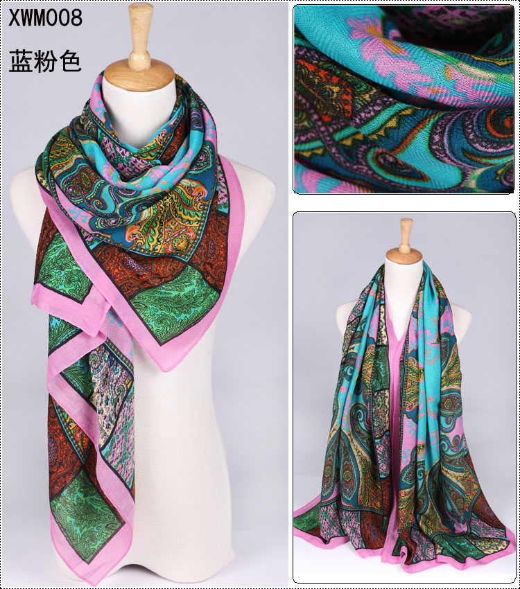 Wholesale printed cotton scarves 