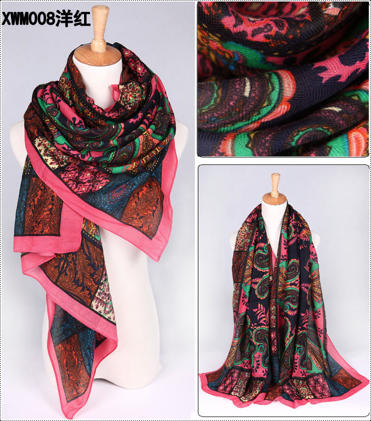 Wholesale printed cotton scarves 