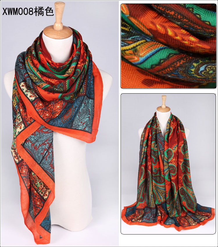 Wholesale printed cotton scarves 