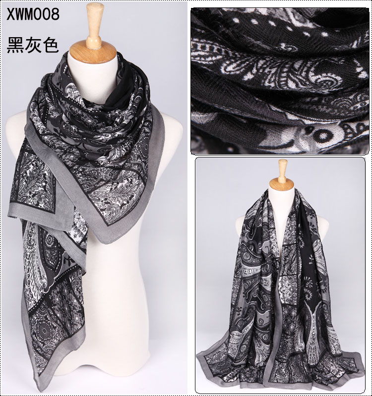 Wholesale printed cotton scarves 