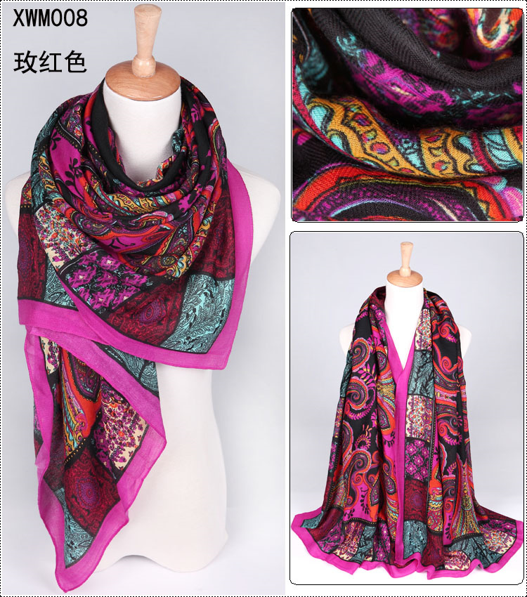Wholesale printed cotton scarves 