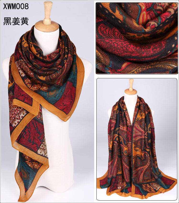 Wholesale printed cotton scarves 