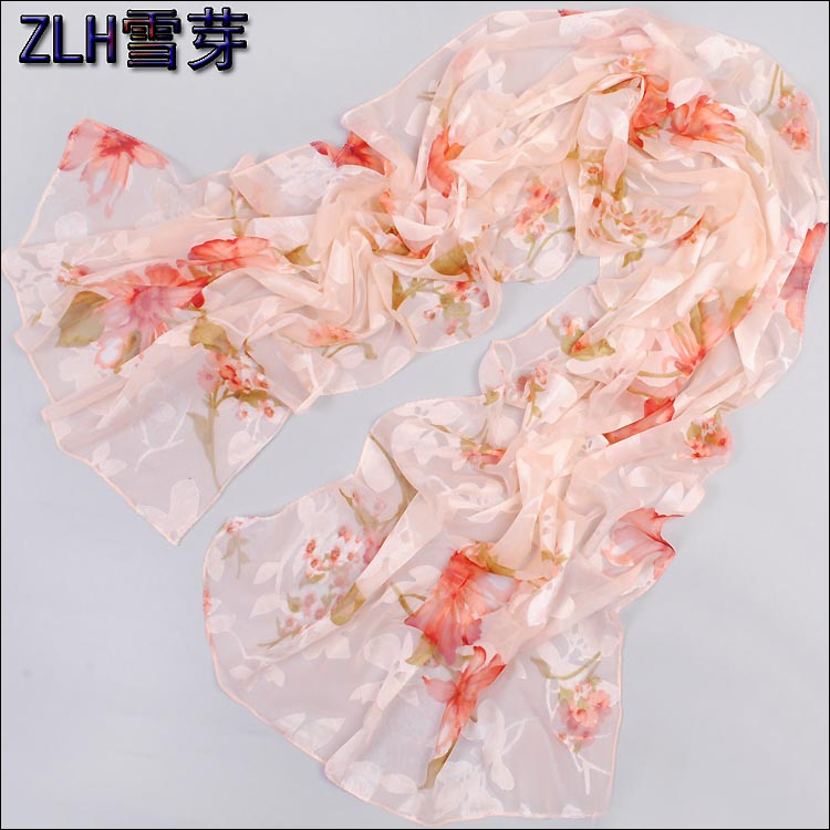 Wholesale printed long silk scarves 