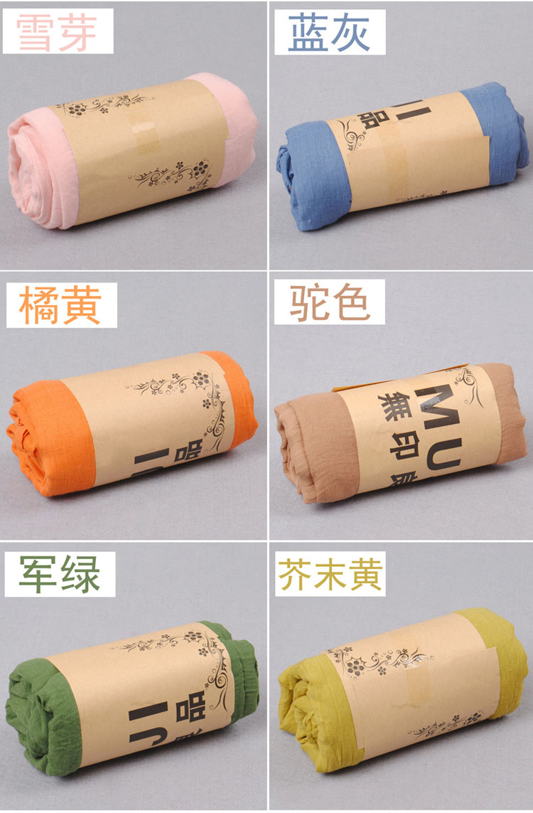 Cotton pure color scarf wholesale