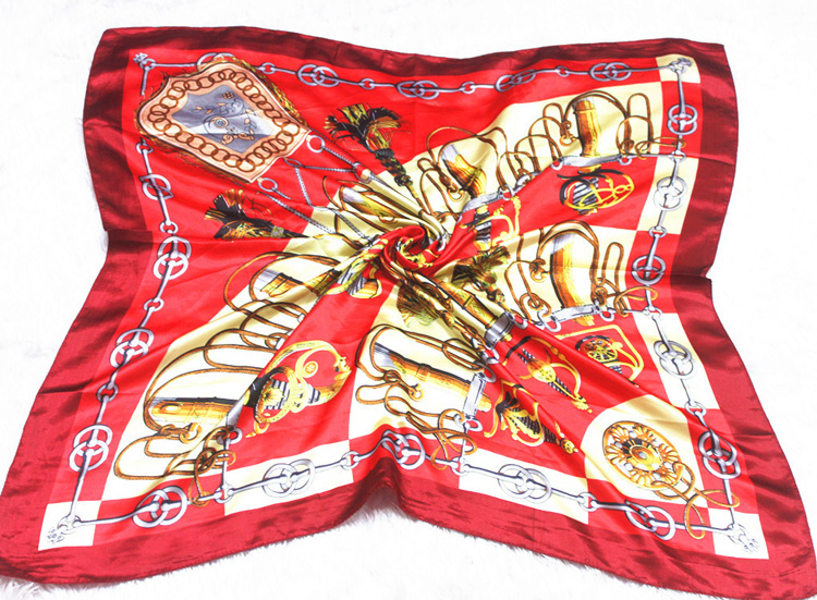 Plain color silk scarf