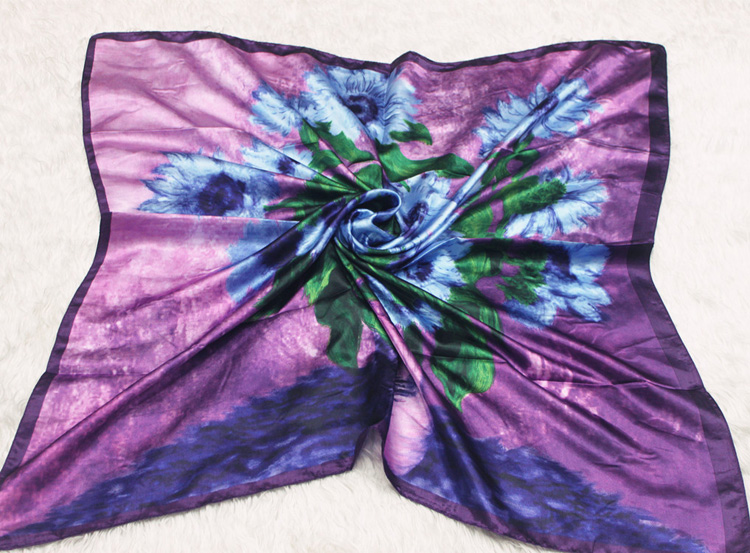 Silk head scarves for women