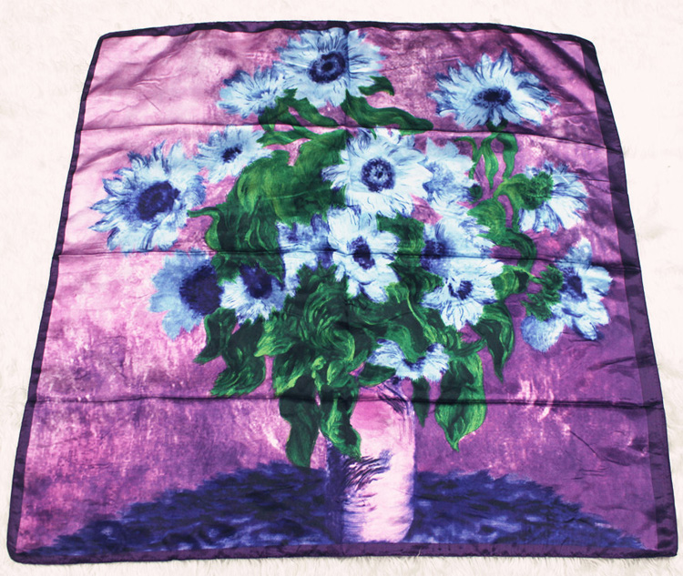 Silk head scarves for women