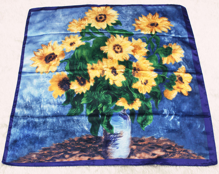 Silk head scarves for women