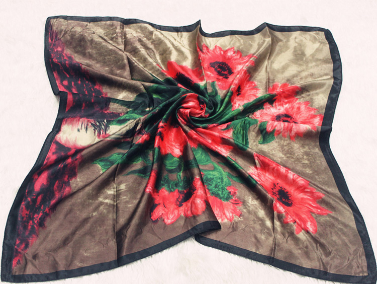 Silk head scarves for women