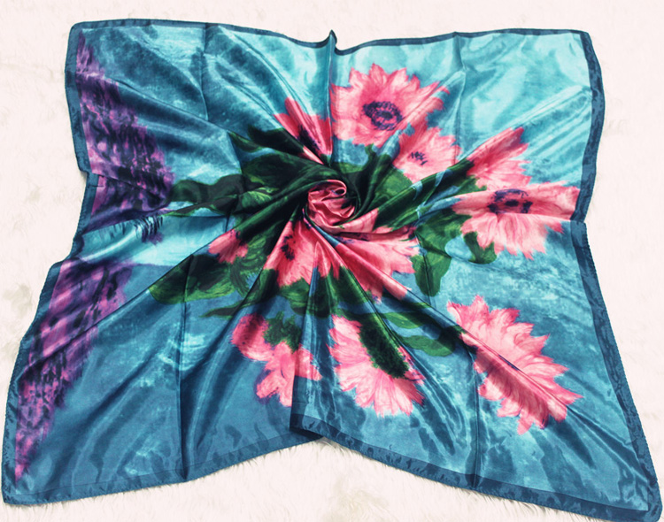 Silk head scarves for women