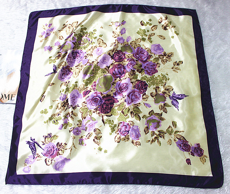 Women silk scarf tying china scarf