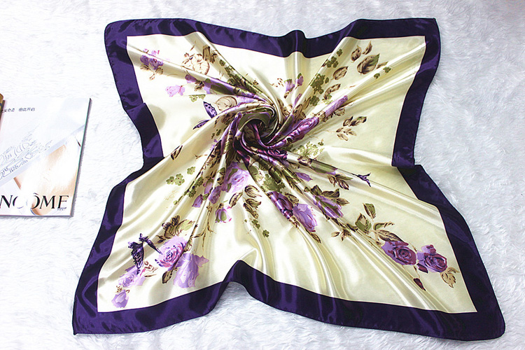 Women silk scarf tying china scarf