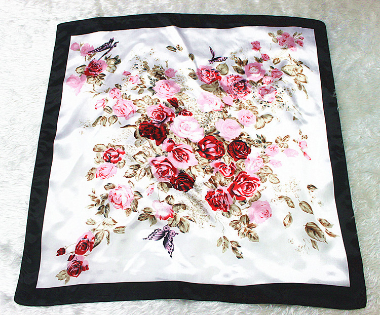 Women silk scarf tying china scarf