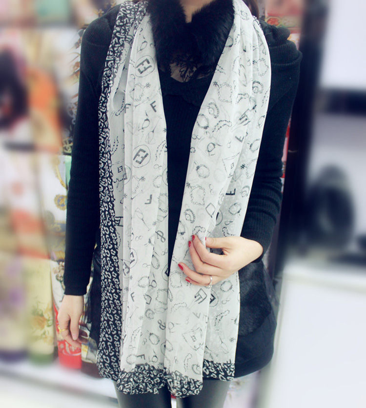 Ivory silk scarf wholesale