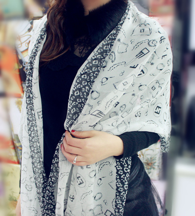 Ivory silk scarf wholesale