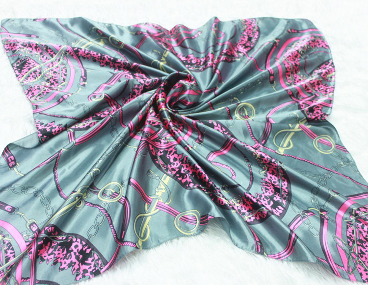 Silver silk scarf wholesale