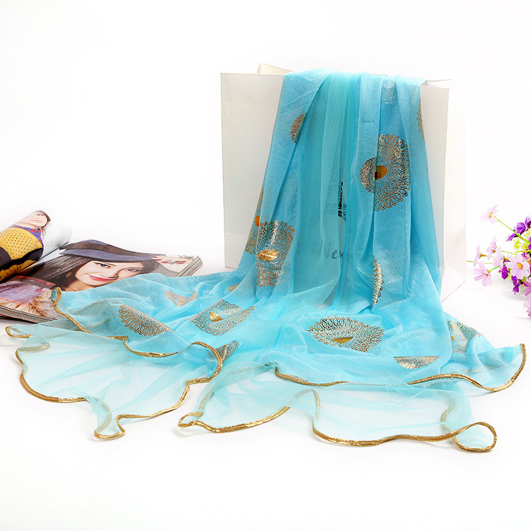 Plain silk chiffon scarves