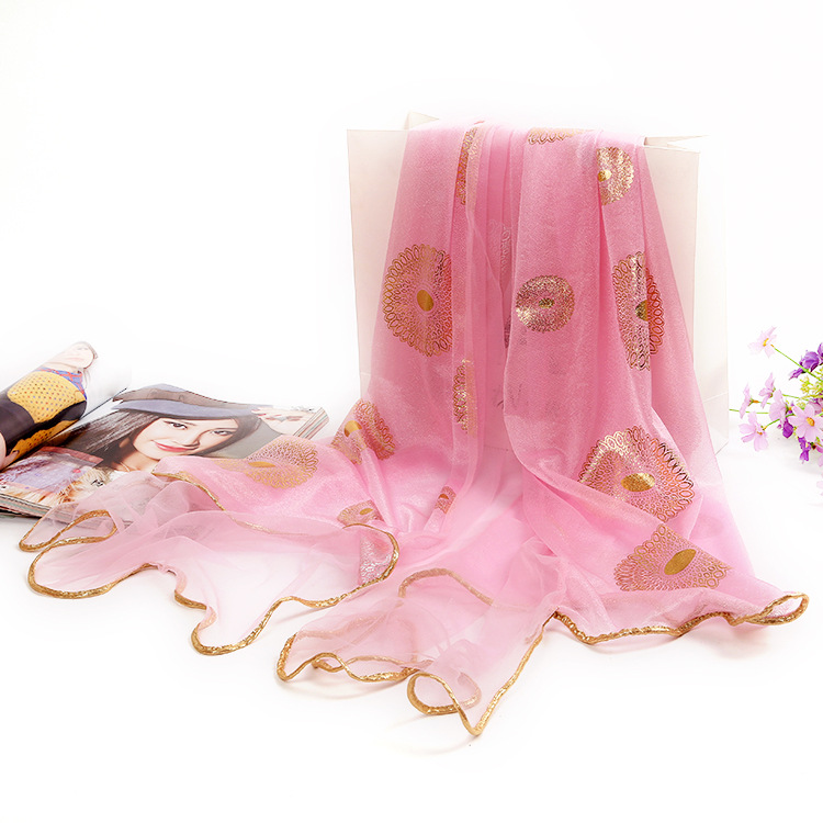 Plain silk chiffon scarves