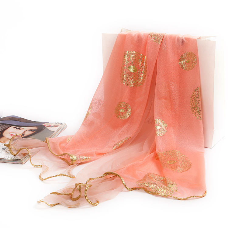 Plain silk chiffon scarves