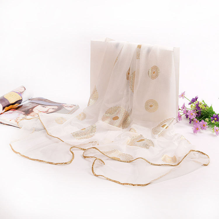Plain silk chiffon scarves