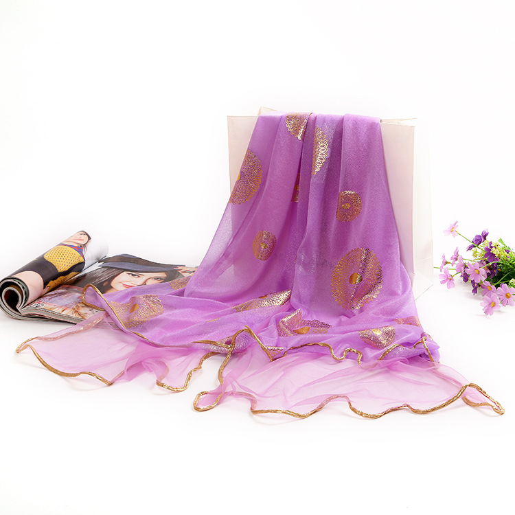 Plain silk chiffon scarves