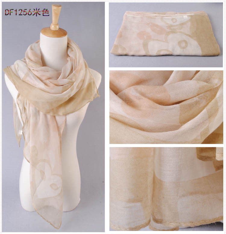 Women cotton silk scarves