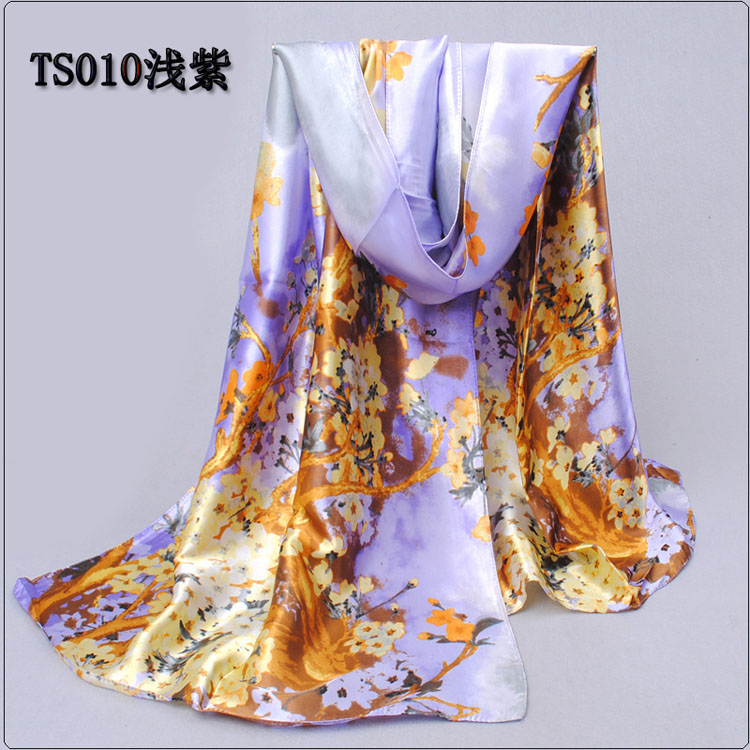 Women floral silk scarves