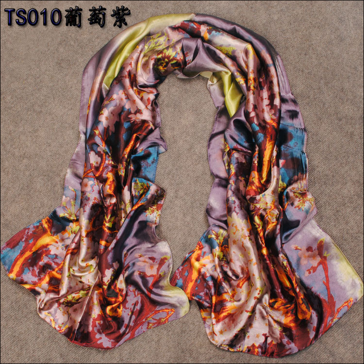 Women floral silk scarves
