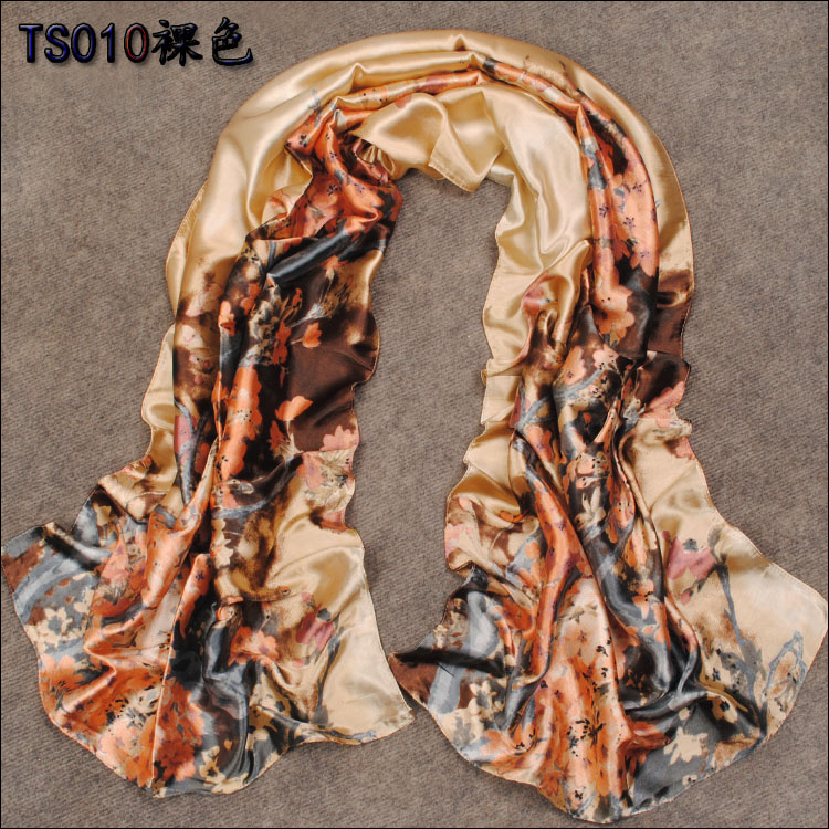 Women floral silk scarves