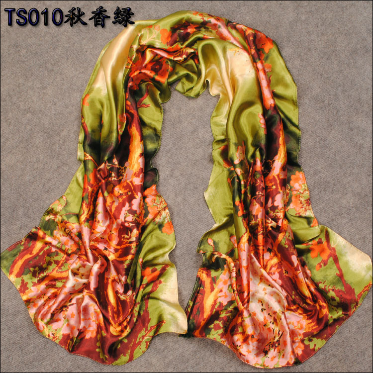 Women floral silk scarves