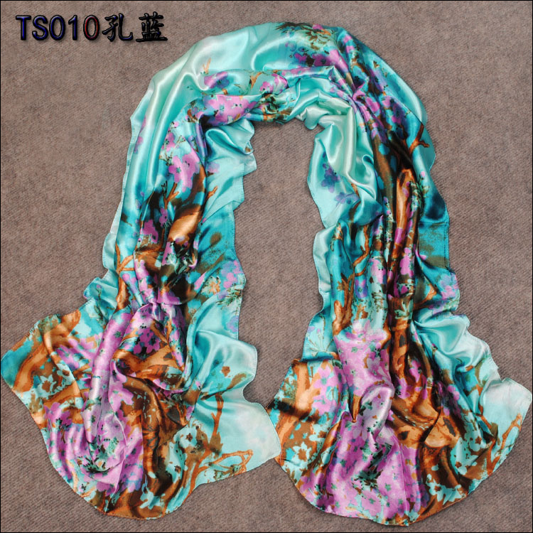 Women floral silk scarves