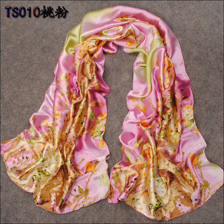 Women floral silk scarves