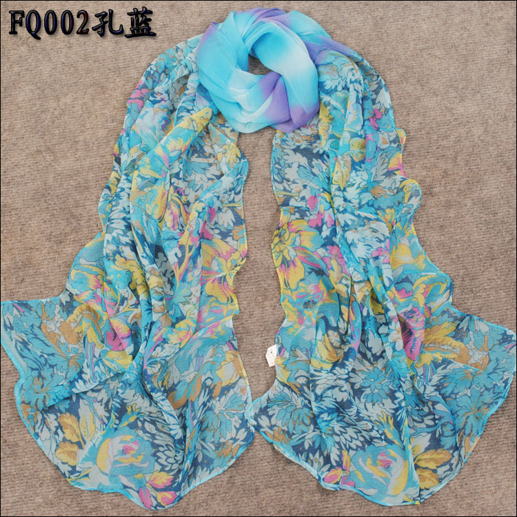 Chiffon flower scarf wholesale