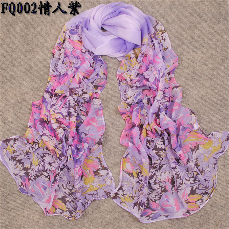 Chiffon flower scarf wholesale