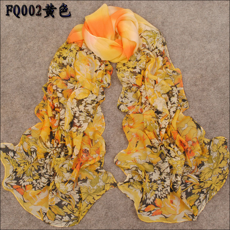 Chiffon flower scarf wholesale
