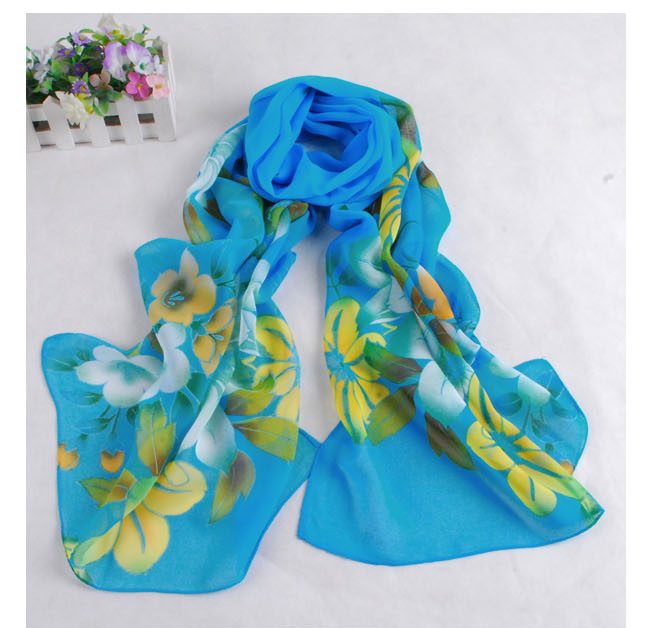 Women flower print scarf