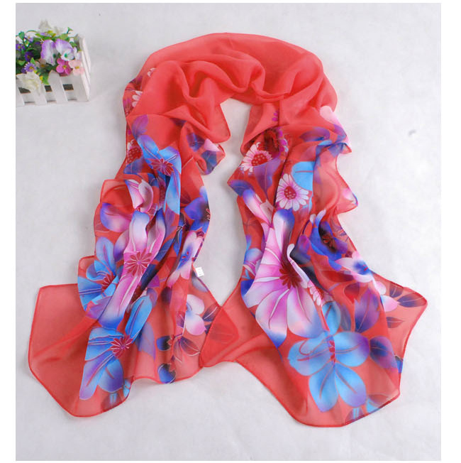 Women flower print scarf