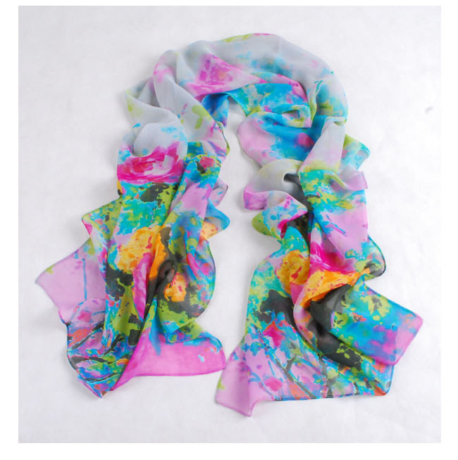 Wholesale flower print chiffon scarf